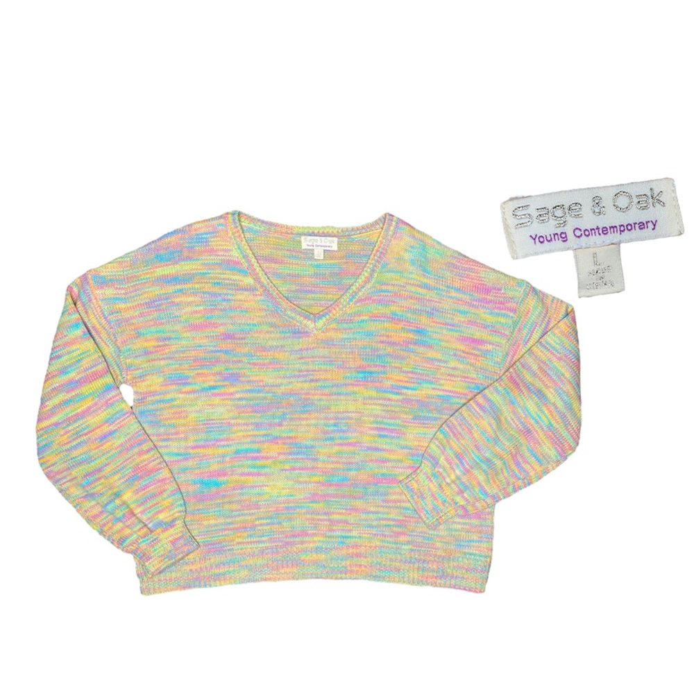 cute rainbow knit sweater